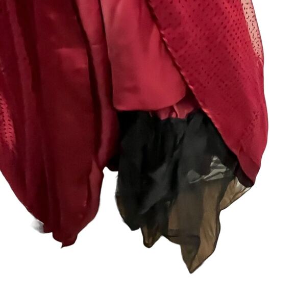 Masquerade Prom Ball Gown Dress Junior Size 3 Women Red Black Swiss Dot Retro - Picture 7 of 15